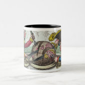 The Plum Pudding in Danger, 1805 Tweekleurige Koffiemok (Center)