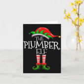 The Plumber Elf Christmas Gift, Plumbing Xmas Paja Kaart (Gele Bloem)