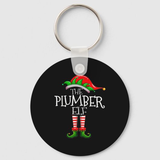 The Plumber Elf Christmas Gift, Plumbing Xmas Paja Sleutelhanger (Voorkant)