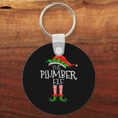 The Plumber Elf Christmas Gift, Plumbing Xmas Paja Sleutelhanger (Voorkant)