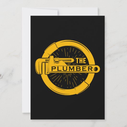 The Plumber Plumbing Pipe Craft Profession Gift Kaart (Voorkant)