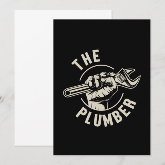The Plumber Plumbing Profession Craft Pipe Gift Kaart (Voorkant / Achterkant)