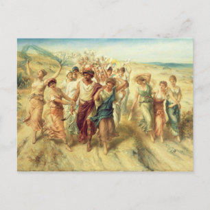 The Poet Anacreon (570-485 v.Chr.) met zijn Muses, Briefkaart
