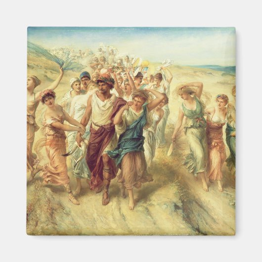 The Poet Anacreon (570-485 v.Chr.) met zijn Muses, Magneet (Voorkant)