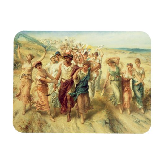 The Poet Anacreon (570-485 v.Chr.) met zijn Muses, Magneet (Horizontaal)