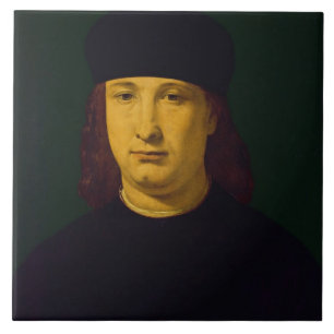 The Poet Casio, c.1495-1500 (olie op het paneel) Tegeltje
