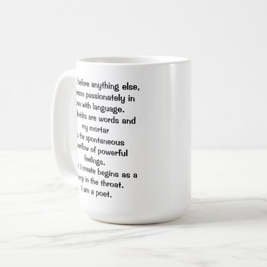 The Poet's Creed Mug Koffiemok (Voorkant links)