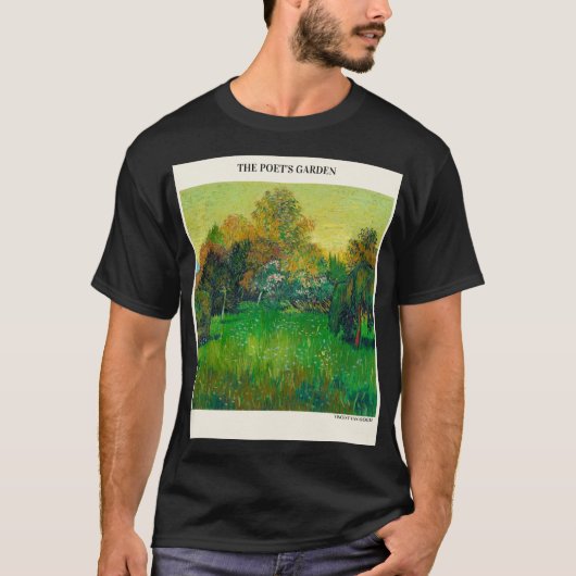 The Poets Garden by Vincent Van Gogh, Green Trees T-shirt (Voorkant)