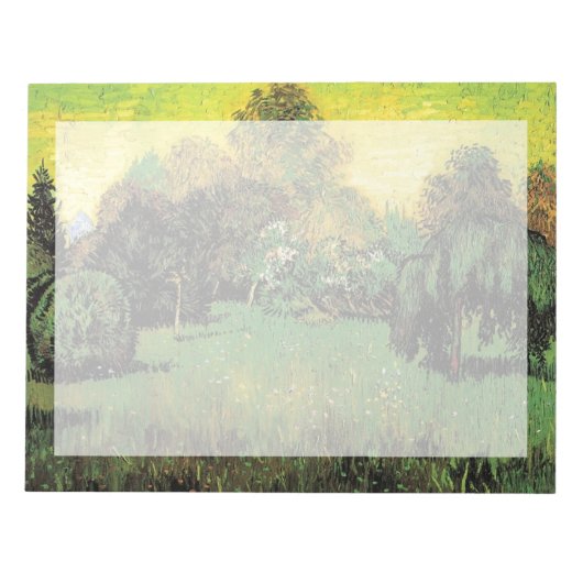 The Poet's Garden by Vincent van Gogh. Notitieblok (Voorkant)