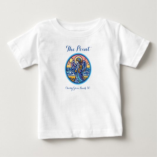 "The Point: Cherry Grove Beach" T-shirt voor baby (Voorkant)