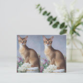 The Poised Abyssinian – Elegant Cat Postcard Briefkaart (Staand voorkant)
