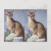 The Poised Abyssinian – Elegant Cat Postcard Briefkaart (Voorkant)