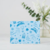 The Polar Express | Blauwe vakantie-icoonpatroon Feestdagenkaart (Staand voorkant)