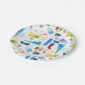 The Polar Express | Christmas Icon Pattern Papieren Bordje (Gekanteld)