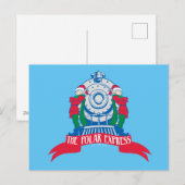 The Polar Express | Elfen staan bij trein Feestdagenkaart (Voorkant / Achterkant)