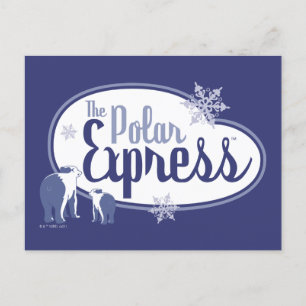 The Polar Express   Ijsberen Retro Grafisch Feestdagenkaart