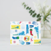 The Polar Express | Kerst Icon Patroon Feestdagenkaart (Staand voorkant)