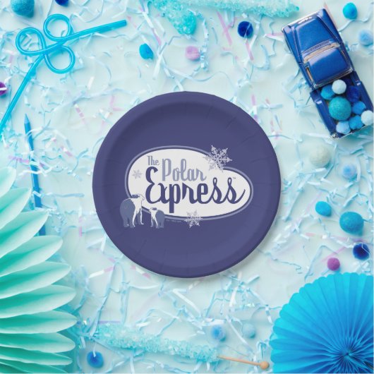 The Polar Express | Polar Bears Retro Graphic Papieren Bordje (Feest)