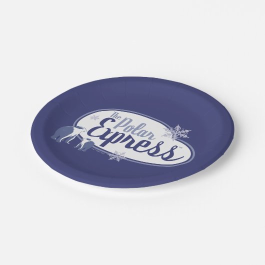 The Polar Express | Polar Bears Retro Graphic Papieren Bordje (Gekanteld)