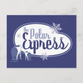 The Polar Express | Retro Grafische Ijsberen Feestdagenkaart (Voorkant)