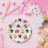 The Polar Express | Retro Sticker Pattern Papieren Bordje (Feest)