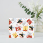 The Polar Express | Retro Stickerpatroon Feestdagenkaart (Staand voorkant)