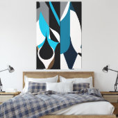 The Polygonal Abstract Canvas Afdruk (Insitu (Slaapkamer))