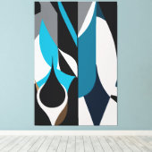 The Polygonal Abstract Canvas Afdruk (Insitu (Houten vloer))