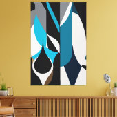 The Polygonal Abstract Canvas Afdruk (Insitu (Woonkamer))