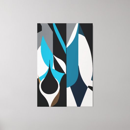 The Polygonal Abstract Canvas Afdruk (Voorkant)