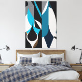 The Polygonal Abstract Canvas Afdruk (Insitu (Slaapkamer))