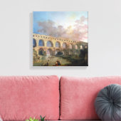 The Pont du Gard, Nimes, c.1786 Canvas Afdruk (Insitu (Woonkamer))