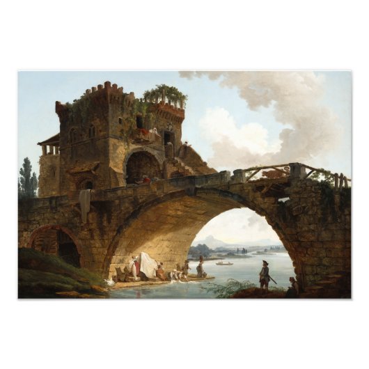 The Ponte Salario, 1775 by Hubert Robert Foto Afdruk (Voorkant)