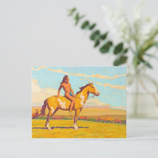 The Pony Boy, 1920 van Maynard Dixon Briefkaart (Staand voorkant)