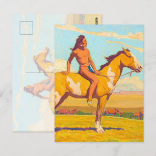 The Pony Boy, 1920 van Maynard Dixon Briefkaart