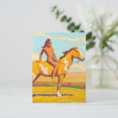 The Pony Boy, 1920 van Maynard Dixon Briefkaart (Staand voorkant)