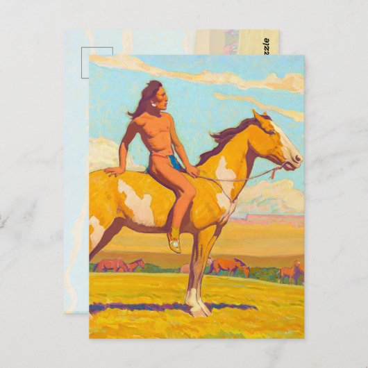 The Pony Boy, 1920 van Maynard Dixon Briefkaart (Voorkant / Achterkant)