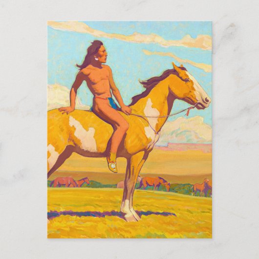 The Pony Boy, 1920 van Maynard Dixon Briefkaart (Voorkant)