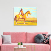 The Pony Boy, 1920 van Maynard Dixon Canvas Afdruk (Insitu (Woonkamer))