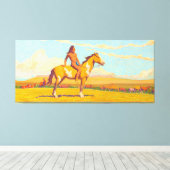 The Pony Boy, 1920 van Maynard Dixon Canvas Afdruk (Insitu (Houten vloer))