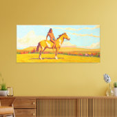 The Pony Boy, 1920 van Maynard Dixon Canvas Afdruk (Insitu (Woonkamer))