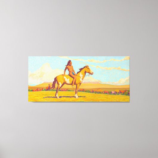 The Pony Boy, 1920 van Maynard Dixon Canvas Afdruk (Voorkant)