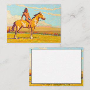 The Pony Boy, 1920 van Maynard Dixon Notitiekaartje