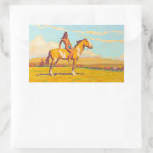 The Pony Boy, 1920 van Maynard Dixon Rechthoekige Sticker (Tas)