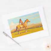 The Pony Boy, 1920 van Maynard Dixon Rechthoekige Sticker (Envelop)