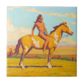 The Pony Boy, 1920 van Maynard Dixon Tegeltje (Voorkant)