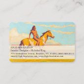 The Pony Boy, 1920 van Maynard Dixon Visitekaartje (Achterkant)