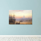 The Pool of London op Sundown, 1876 Canvas Afdruk (Insitu (Houten vloer))