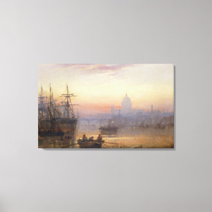 The Pool of London op Sundown, 1876 Canvas Afdruk