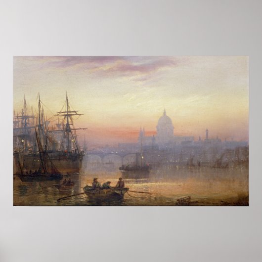 The Pool of London op Sundown, 1876 Poster (Voorkant)